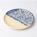 Hand Painted Ceramic Plate in Fabric