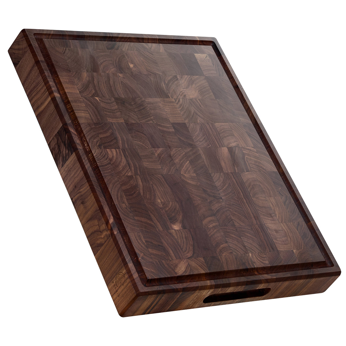 Dark Walnut Wood End Grain Cutting Board 20"x15"x2"