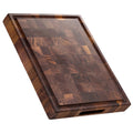 Dark Walnut Wood End Grain Cutting Board 17"x12"x1.6"