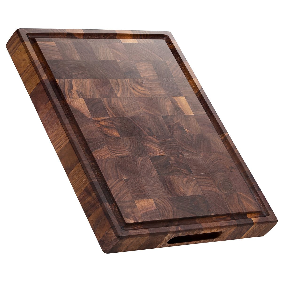 Dark Walnut Wood End Grain Cutting Board 17"x12"x1.6"