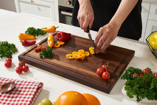 Cutting Board out of Solid Walnut Wood - 1 in Thick Cutting Boards for Kitchen - Wood Cutting Boards - Wooden Chopping Boards for Kitchen