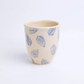 Hand Painted Ceramic Tumbler in Blue, Leaf Blue