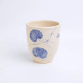 Hand Painted Ceramic Tumbler in Blue, Winter Bloom